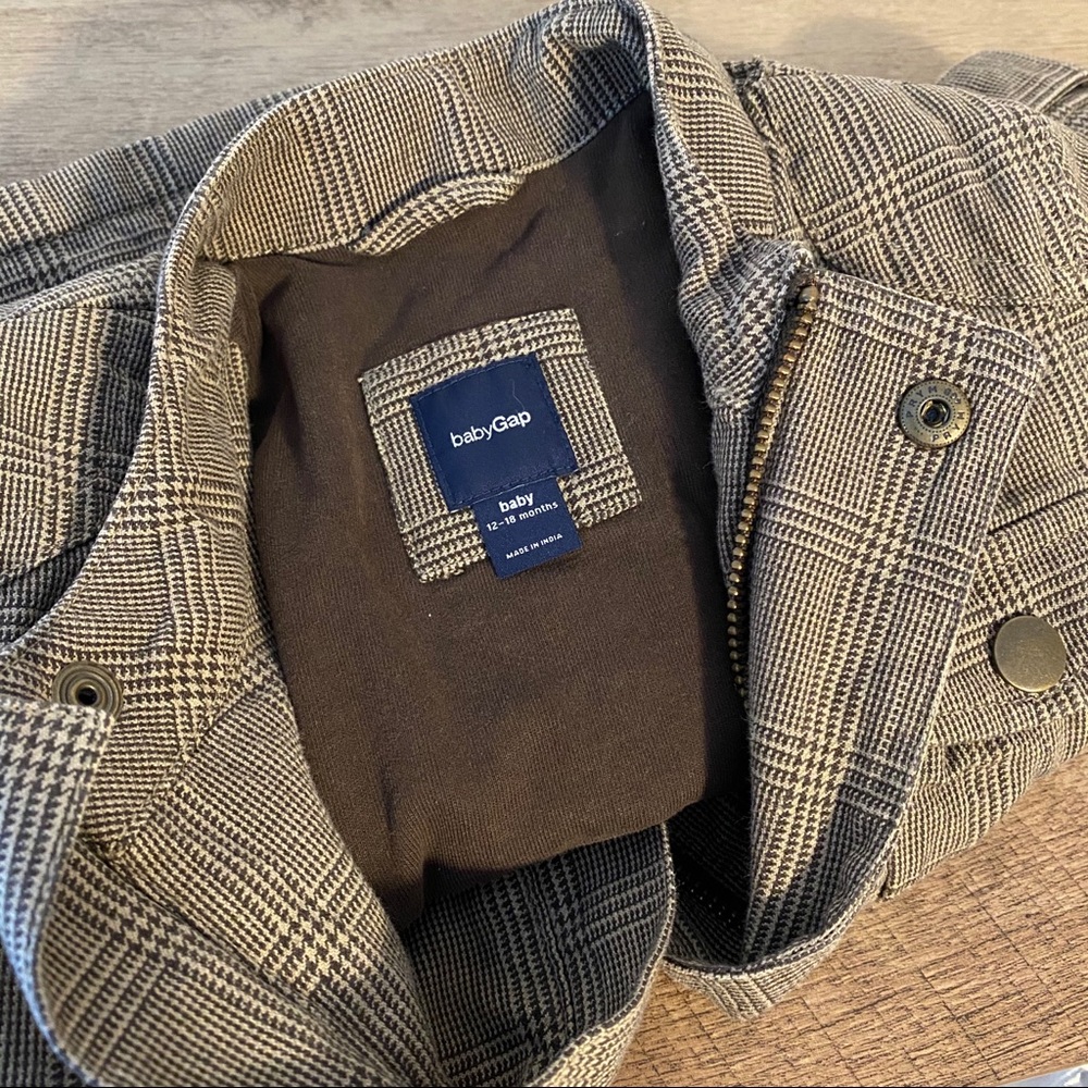 babyGAP Brown Houndstooth Jacket - Sz. 12-18 mo